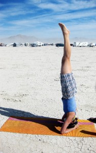 yoga burning man style